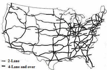1955 Map of the Interstate Highway System