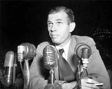 Alger Hiss testifying before the HUAC