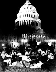 The Bonus Army camped on the Capitol Lawn