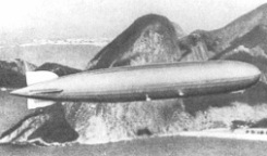 LZ 127  Graf Zeppelin Airship flying over Rio