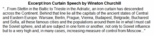 Iron Curtain Speech by Winston Churchill