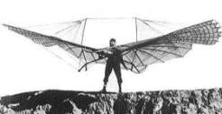 Otto Lilienthal on his glider