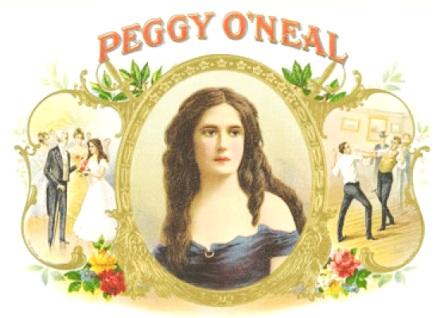 Cigar Box Advertisement depicting Peggy Eaton