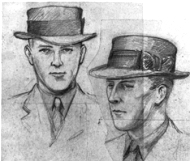 FBI Sketches of John, who received the Lindbergh kidnap ransom money