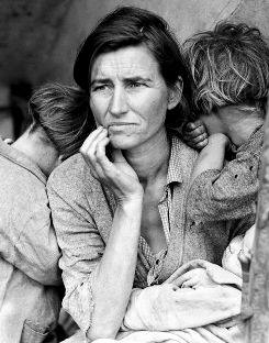 Dust Bowl Migrants: 'Migrant Mother' by FSA photographer Dorothea Lange