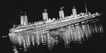 The Titanic sinking